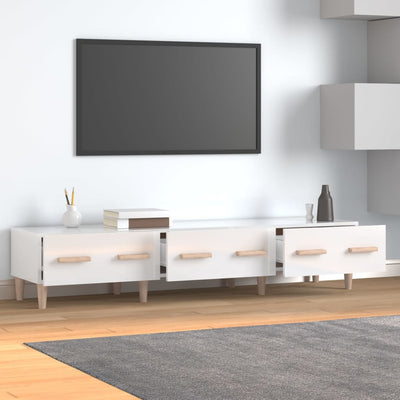 vidaXL TV Cabinet Smoked Oak 150x34.5x30 cm Engineered Wood