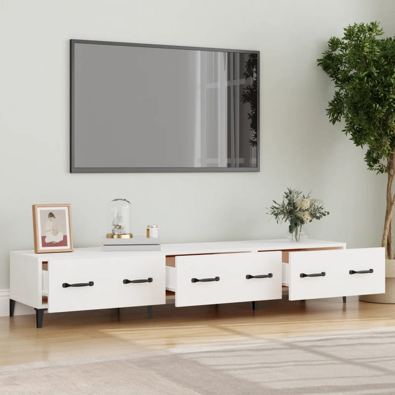 vidaXL TV Cabinet Black 150x34.5x30 cm Engineered Wood