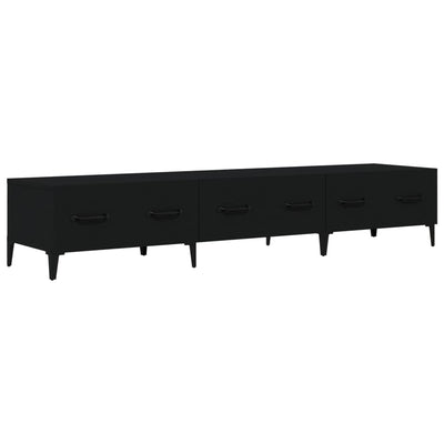vidaXL TV Cabinet Black 150x34.5x30 cm Engineered Wood