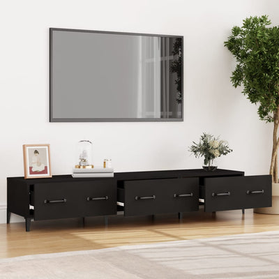 vidaXL TV Cabinet Black 150x34.5x30 cm Engineered Wood