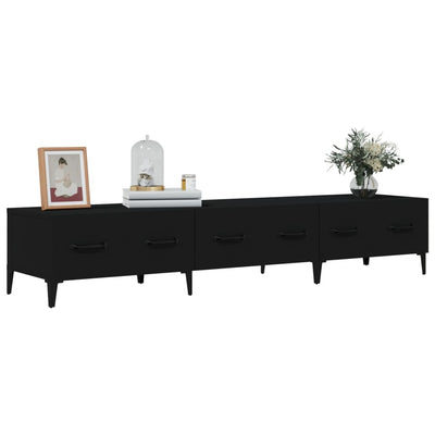 vidaXL TV Cabinet Black 150x34.5x30 cm Engineered Wood