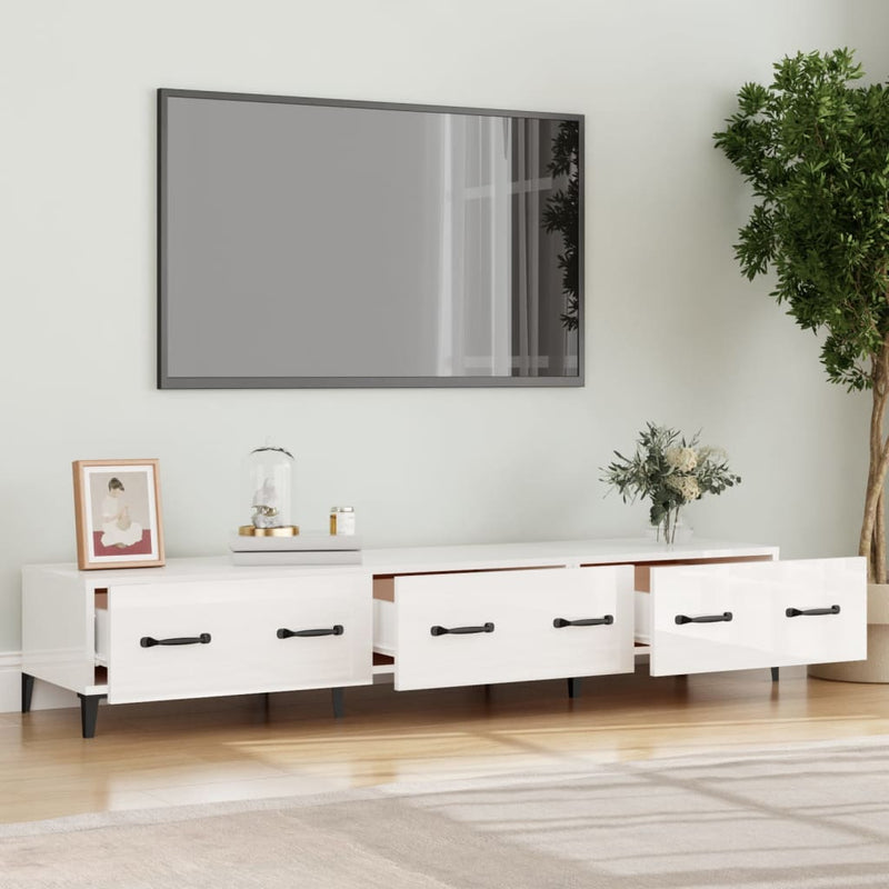 vidaXL TV Cabinet Black 150x34.5x30 cm Engineered Wood