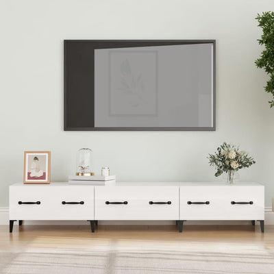 vidaXL TV Cabinet Black 150x34.5x30 cm Engineered Wood