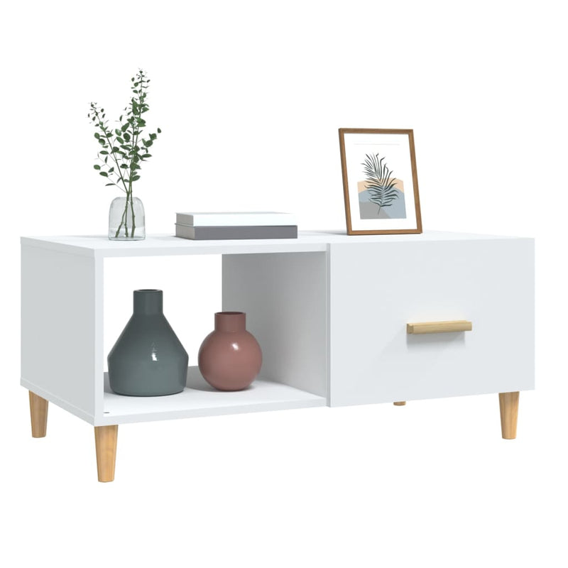 vidaXL Coffee Table Black 89.5x50x40 cm Engineered Wood