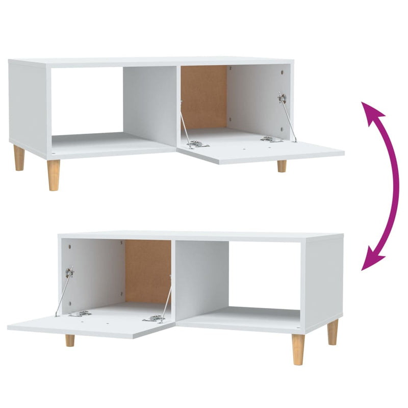 vidaXL Coffee Table Black 89.5x50x40 cm Engineered Wood