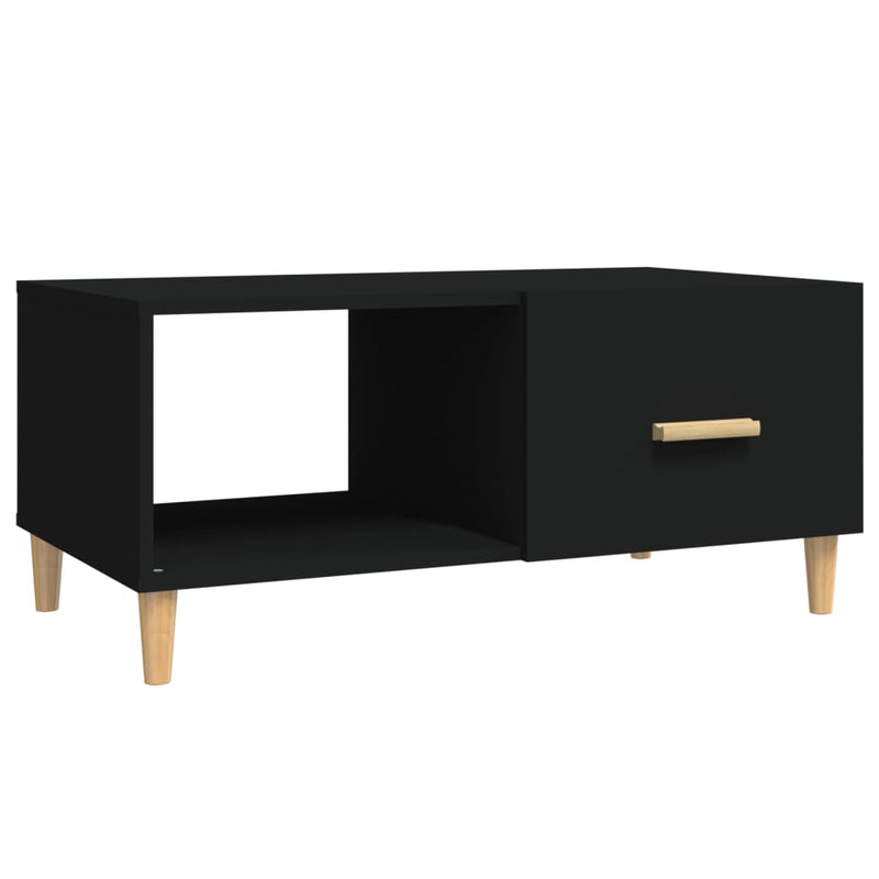 vidaXL Coffee Table Black 89.5x50x40 cm Engineered Wood