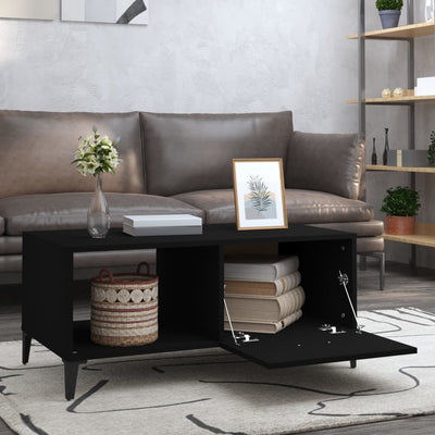vidaXL Coffee Table Black 90x50x40 cm Engineered Wood