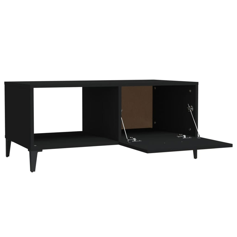 vidaXL Coffee Table Black 90x50x40 cm Engineered Wood