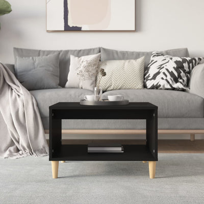 vidaXL Coffee Table  Black 60x50x40 cm Engineered Wood