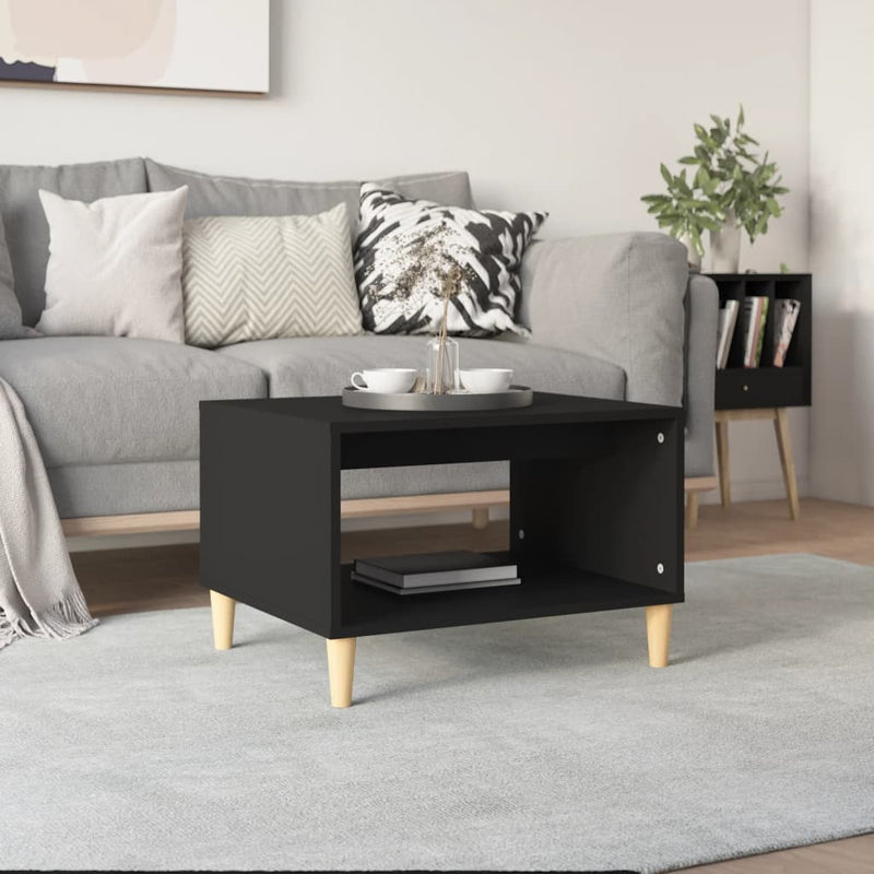 vidaXL Coffee Table  Black 60x50x40 cm Engineered Wood
