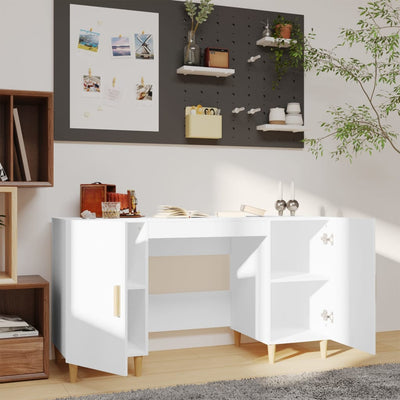 vidaXL Desk Black 140x50x75 cm Engineered Wood