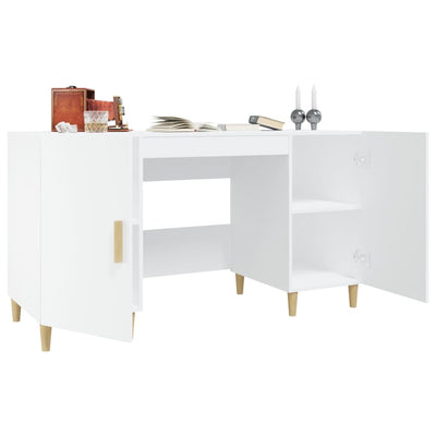 vidaXL Desk Black 140x50x75 cm Engineered Wood