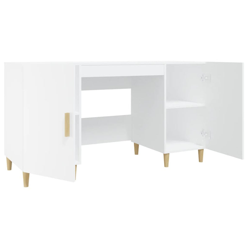 vidaXL Desk Black 140x50x75 cm Engineered Wood