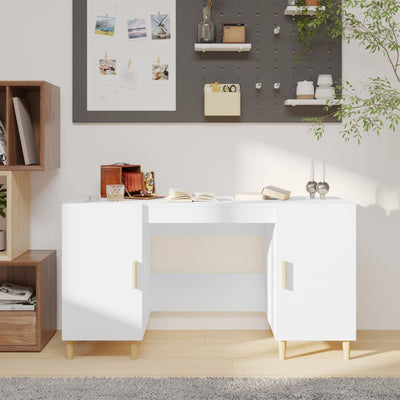 vidaXL Desk Black 140x50x75 cm Engineered Wood