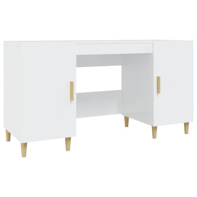 vidaXL Desk Black 140x50x75 cm Engineered Wood