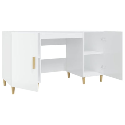 vidaXL Desk Black 140x50x75 cm Engineered Wood