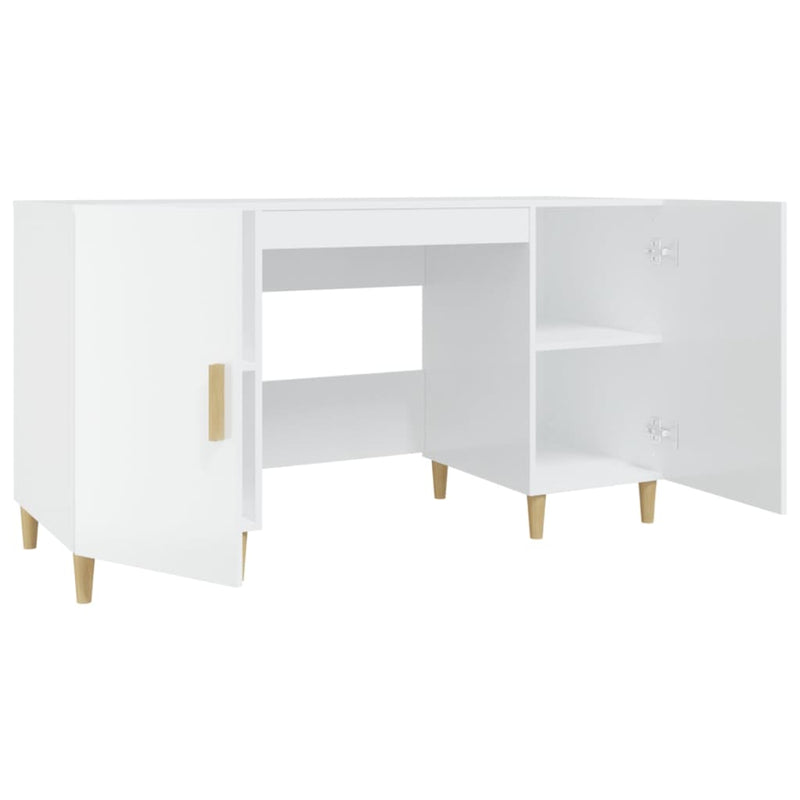 vidaXL Desk Black 140x50x75 cm Engineered Wood