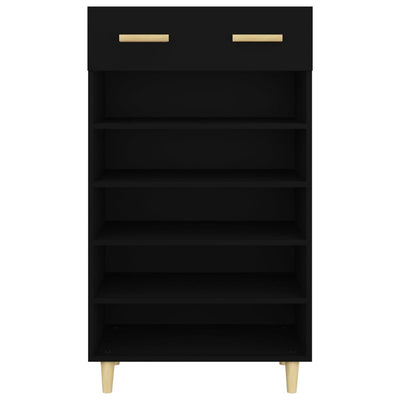 vidaXL Shoe Cabinet Black 60x35x105 cm Engineered Wood