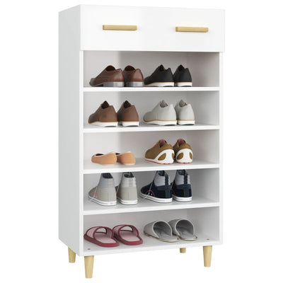 vidaXL Shoe Cabinet Black 60x35x105 cm Engineered Wood
