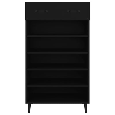 vidaXL Shoe Cabinet Black 60x35x105 cm Engineered Wood