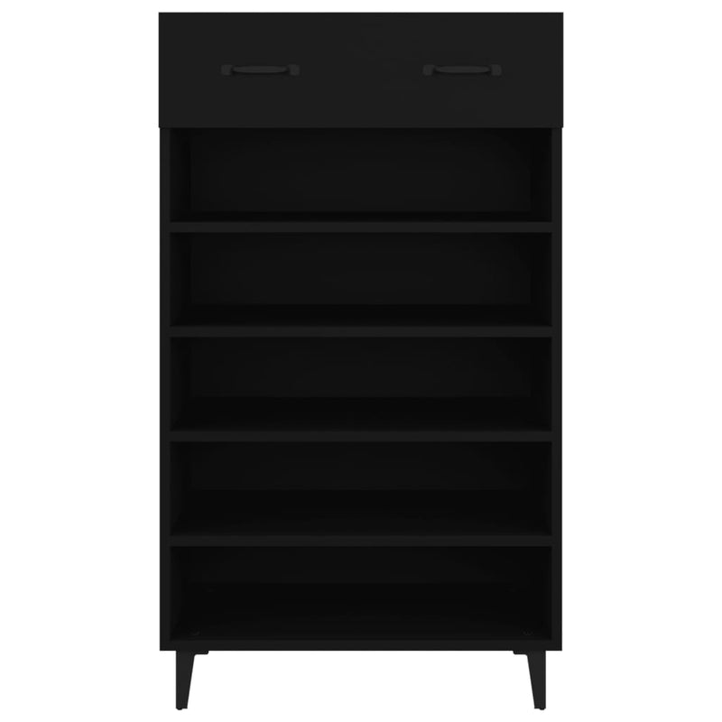 vidaXL Shoe Cabinet Black 60x35x105 cm Engineered Wood