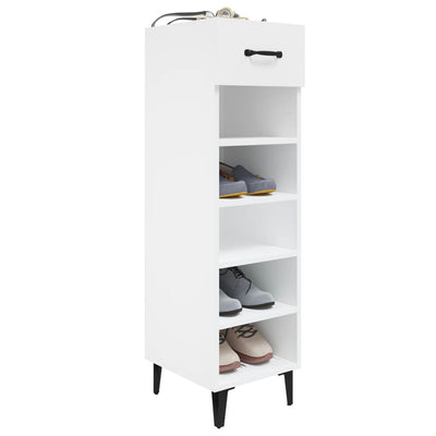vidaXL Shoe Cabinet Smoked Oak 30x35x105 cm Engineered Wood