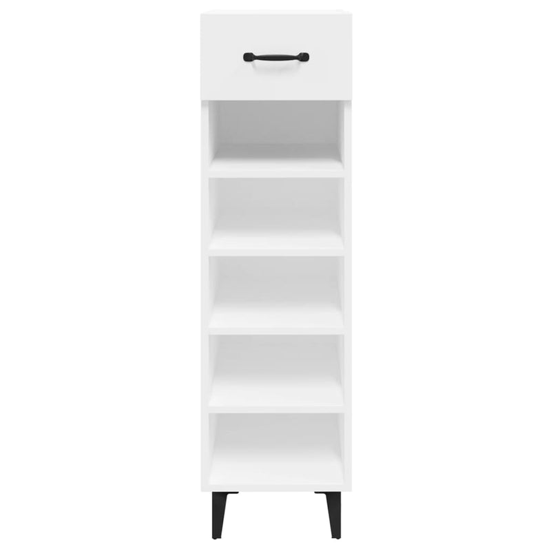 vidaXL Shoe Cabinet High Gloss White 30x35x105 cm Engineered Wood