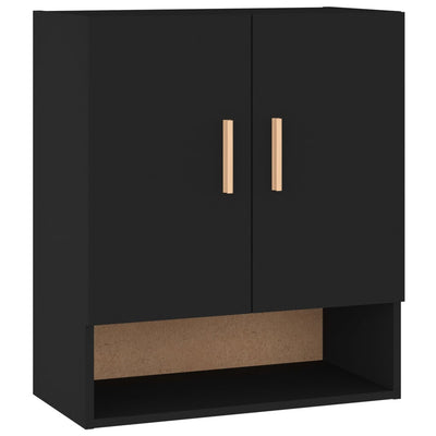 vidaXL Wall Cabinet Black 60x31x70 cm Engineered Wood