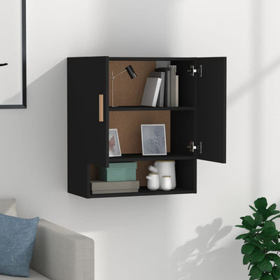 vidaXL Wall Cabinet Black 60x31x70 cm Engineered Wood
