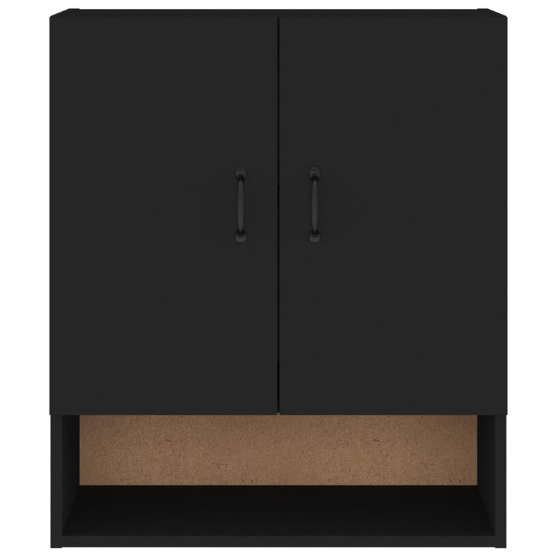 vidaXL Wall Cabinet Black 60x31x70 cm Engineered Wood