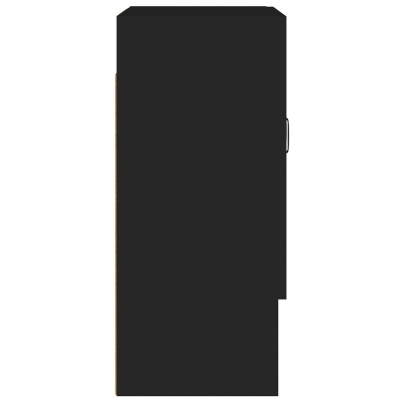 vidaXL Wall Cabinet Black 60x31x70 cm Engineered Wood