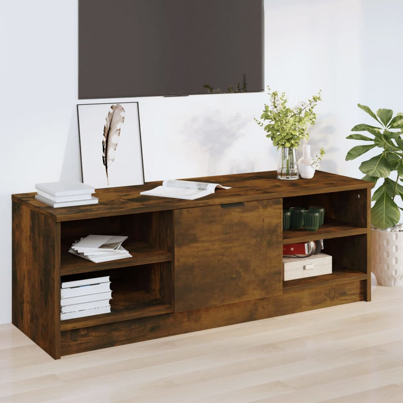 vidaXL TV Cabinet Smoked Oak 102x35.5x36.5 cm Engineered Wood