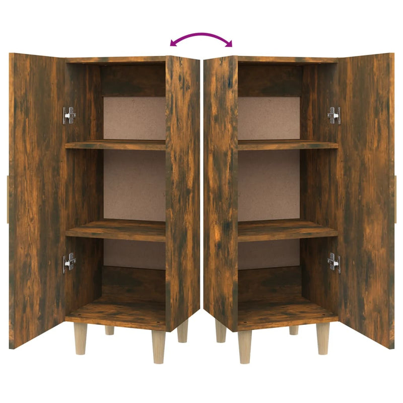 vidaXL Sideboard Smoked Oak 34.5x34x90 cm Engineered Wood