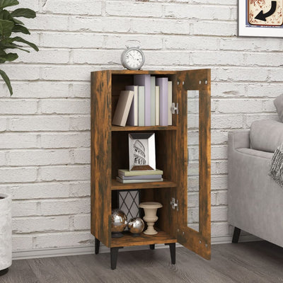 vidaXL Sideboard Smoked Oak 34.5x34x90 cm Engineered Wood