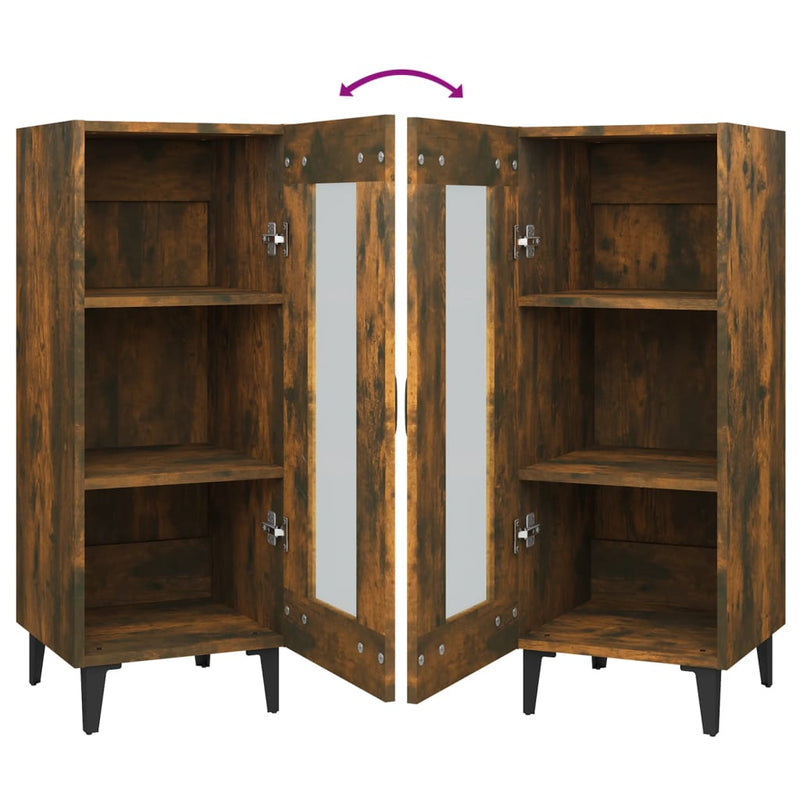 vidaXL Sideboard Smoked Oak 34.5x34x90 cm Engineered Wood