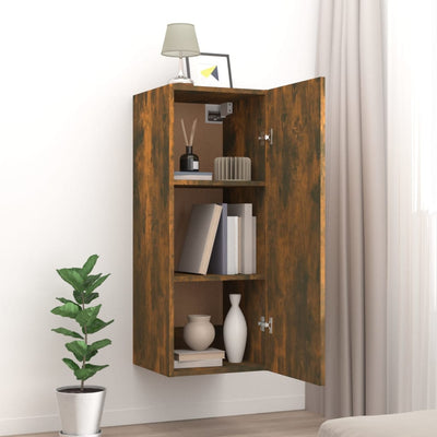 vidaXL Wall Cabinet Black 34.5x34x90 cm Engineered Wood