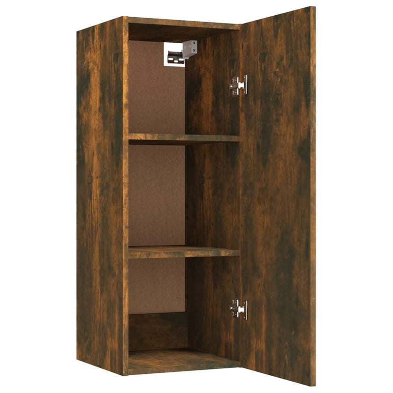vidaXL Wall Cabinet Black 34.5x34x90 cm Engineered Wood