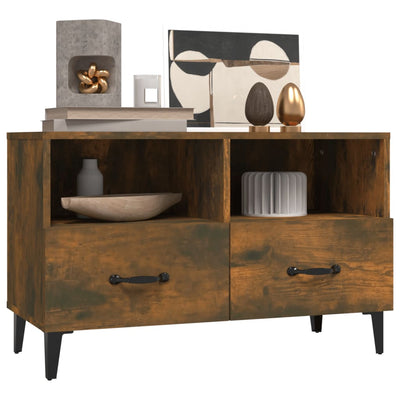 vidaXL TV Cabinet Black 80x36x50 cm Engineered Wood