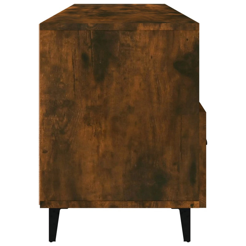 vidaXL TV Cabinet Smoked Oak 102x35x50 cm Engineered Wood