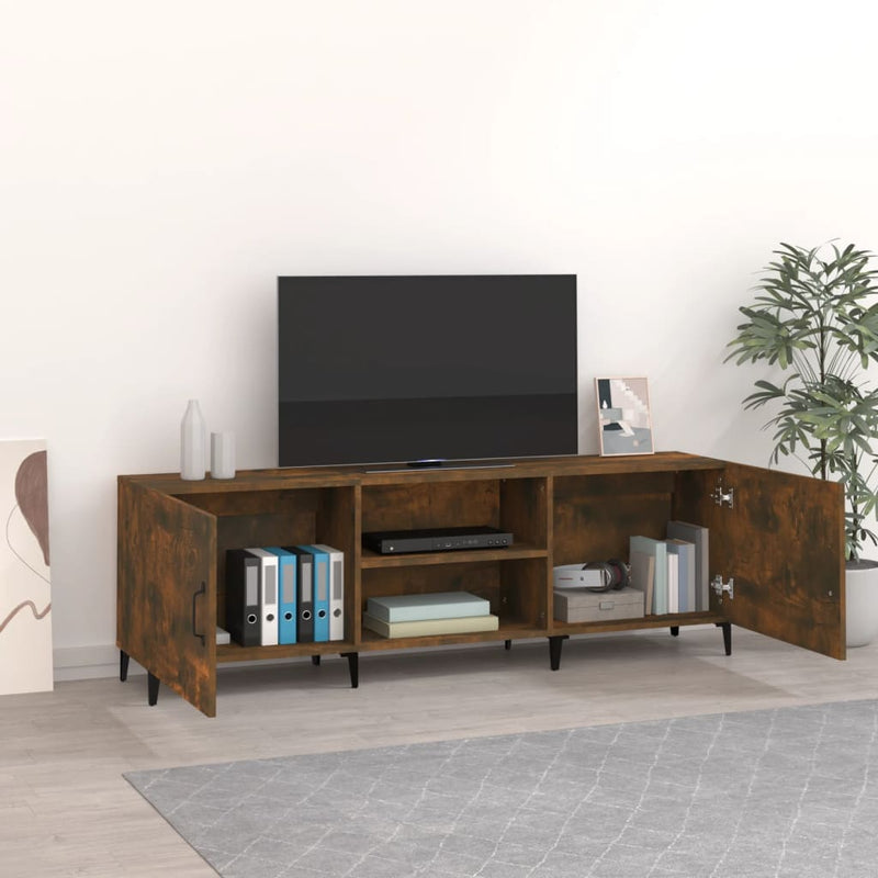 vidaXL TV Cabinet Black 150x30x50 cm Engineered Wood