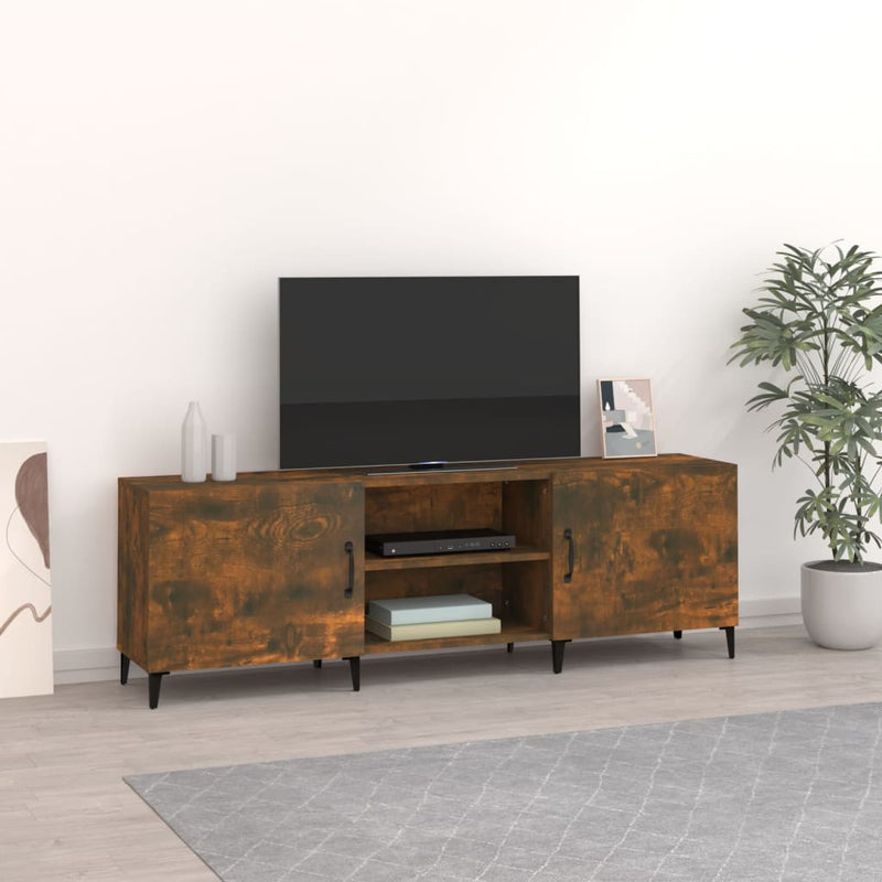 vidaXL TV Cabinet Black 150x30x50 cm Engineered Wood