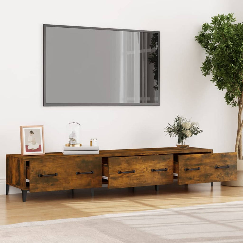 vidaXL TV Cabinet Black 150x34.5x30 cm Engineered Wood