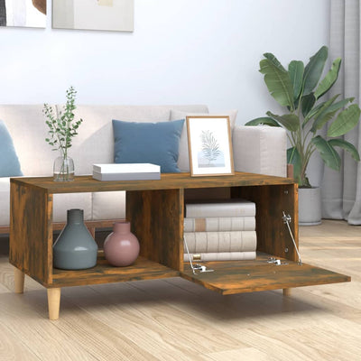 vidaXL Coffee Table Black 89.5x50x40 cm Engineered Wood