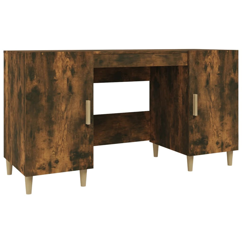 vidaXL Desk Black 140x50x75 cm Engineered Wood