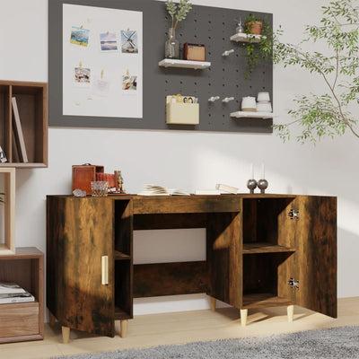 vidaXL Desk Black 140x50x75 cm Engineered Wood