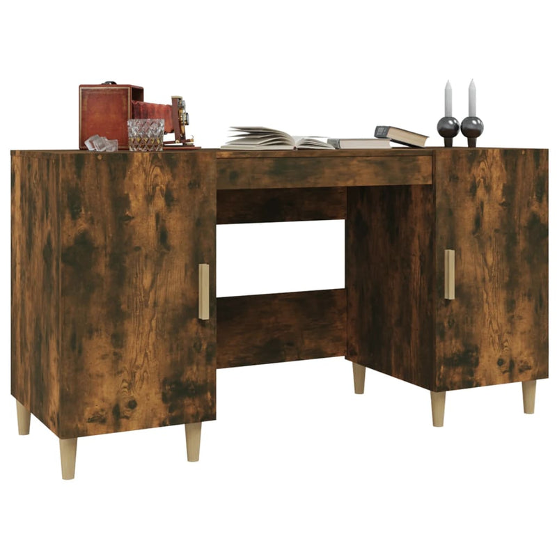 vidaXL Desk Black 140x50x75 cm Engineered Wood