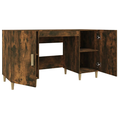 vidaXL Desk Black 140x50x75 cm Engineered Wood