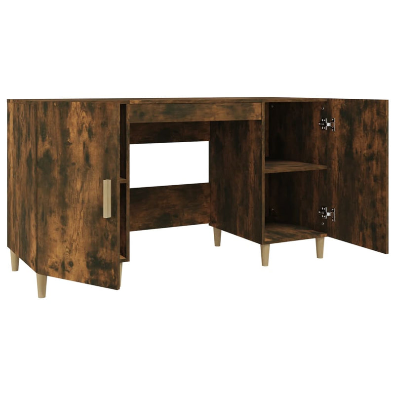 vidaXL Desk Black 140x50x75 cm Engineered Wood