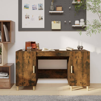 vidaXL Desk Black 140x50x75 cm Engineered Wood