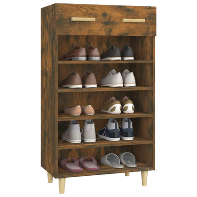vidaXL Shoe Cabinet Black 60x35x105 cm Engineered Wood